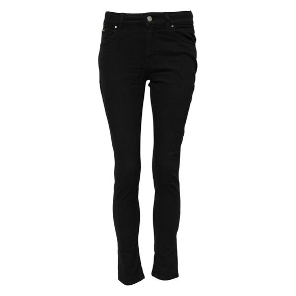 Dolce & Gabbana Black Cotton Skinny Mid Waist Denim Women's Jeans